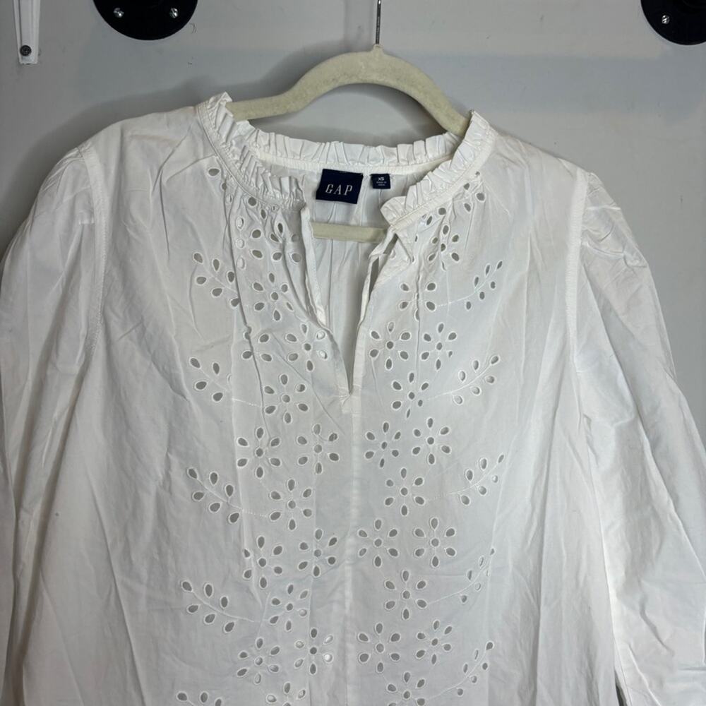NWT Gap Cotton Eyelet Mini Dress White - Picture 5 of 12